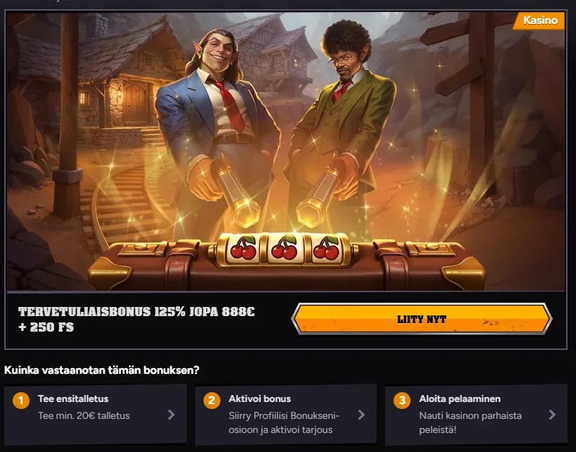 Wintino Casino – tervetuliaisbonus